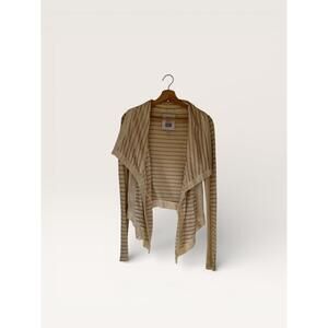 Victoria's Secret VSX Beige Striped Lightweight Cardigan Y2K Vintage